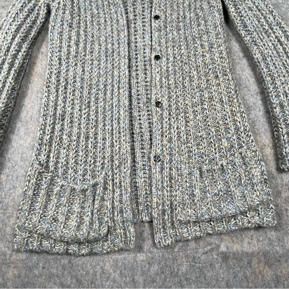 Free People Wool Blend Knitted Chunky Boxy Cozy Long Cardigan Sweater - M - Picture 11 of 16